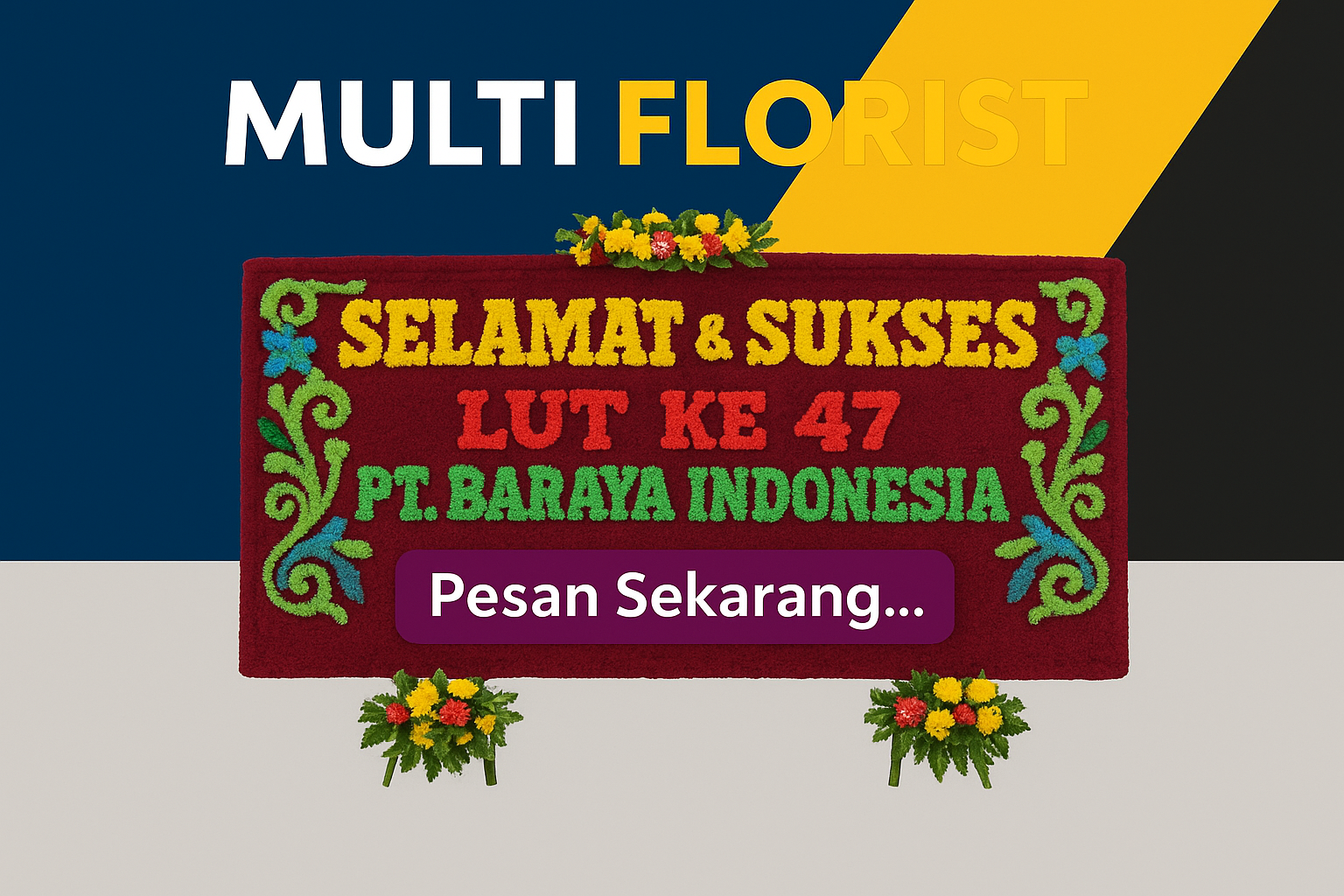 Papan Bunga Ucapan Selamat Tarutung 1,7x4,4m