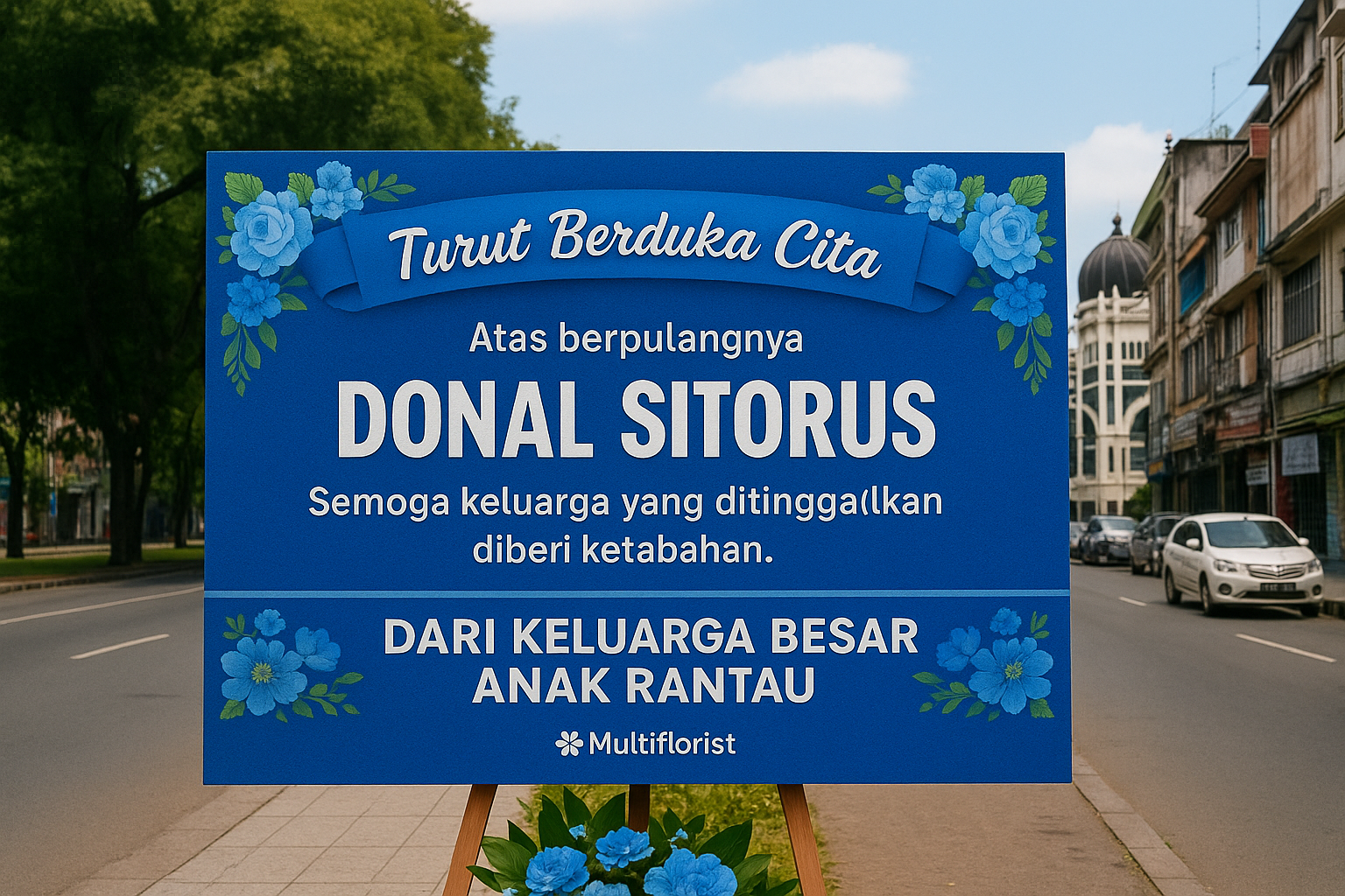 Papan Bunga Printing Duka Cita Sipoholon