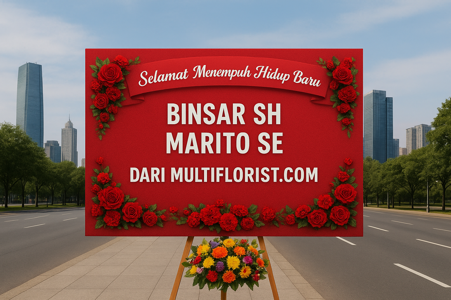 Papan Bunga Printing Pernikahan Sipoholon
